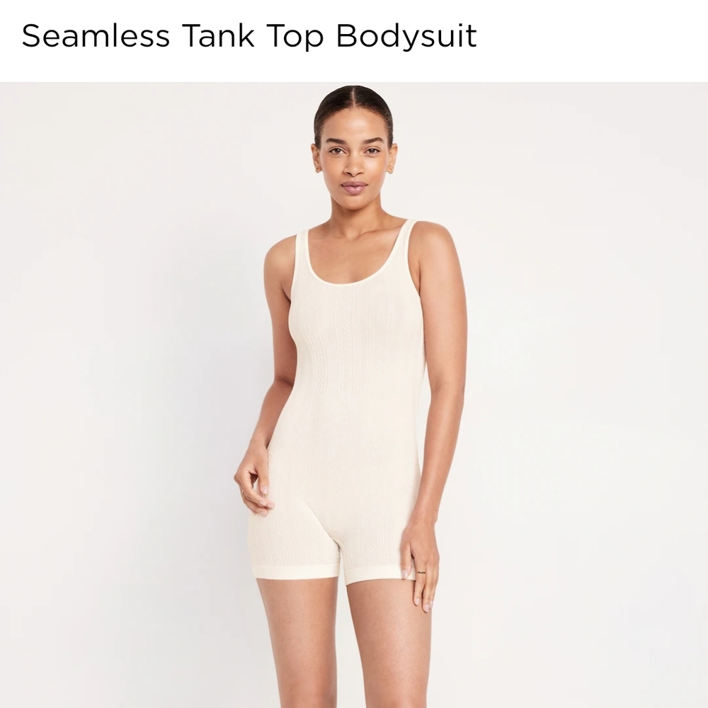 Cream Tank Top Bodysuit